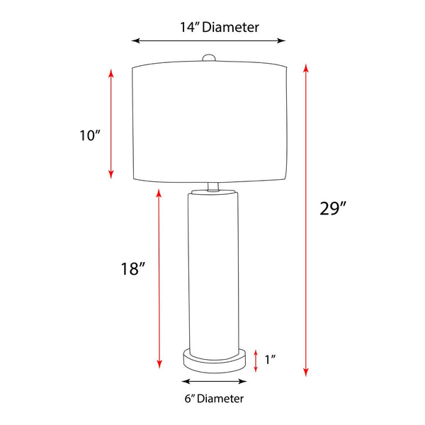 Pasargad Modern Textured Glass Table Lamp – Elegant White Shade for Sophisticated Home Décor