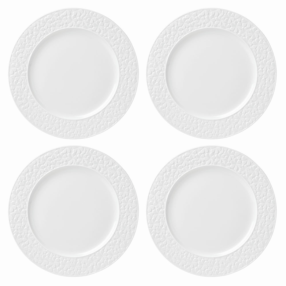 Lenox Kate Spade Blossom Lane 4-Piece Dinner Plate Set White, WHITE PORCELAIN 891946