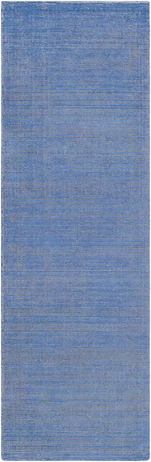 Surya Prague Luxurious 2'6" X 8' Handmade Area Rug - Soft Viscose & Wool Blend For Modern Elegance Blue Viscose,Wool Pgu4000-268