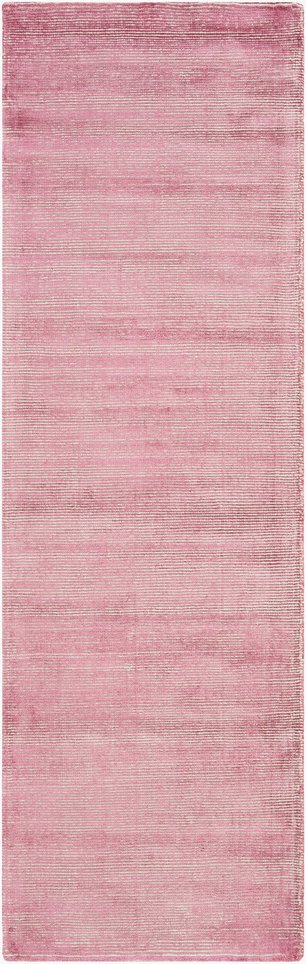 Surya Prague Luxurious 2'6" X 8' Handmade Area Rug - Soft Viscose & Wool Blend For Modern Elegance Purple Viscose,Wool Pgu4002-268