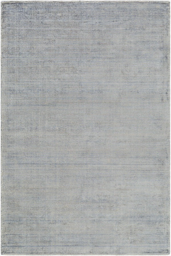 Surya Prague Luxurious 2'6" X 8' Handmade Area Rug - Soft Viscose & Wool Blend For Modern Elegance Gray Viscose,Wool Pgu4003-23