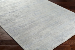 Surya Prague Luxurious 2'6" X 8' Handmade Area Rug - Soft Viscose & Wool Blend For Modern Elegance Gray Viscose,Wool Pgu4003-23