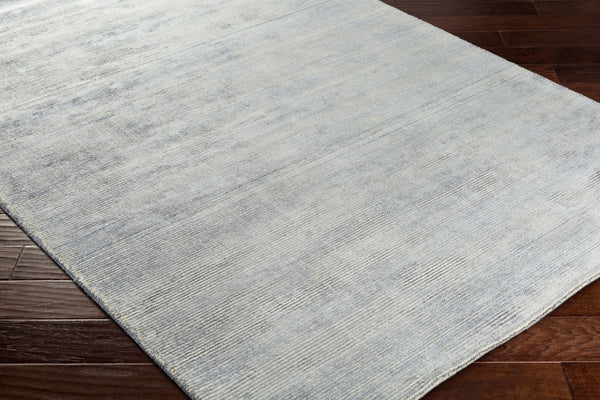 Surya Prague Luxurious 2'6" X 8' Handmade Area Rug - Soft Viscose & Wool Blend For Modern Elegance Gray Viscose,Wool Pgu4003-23