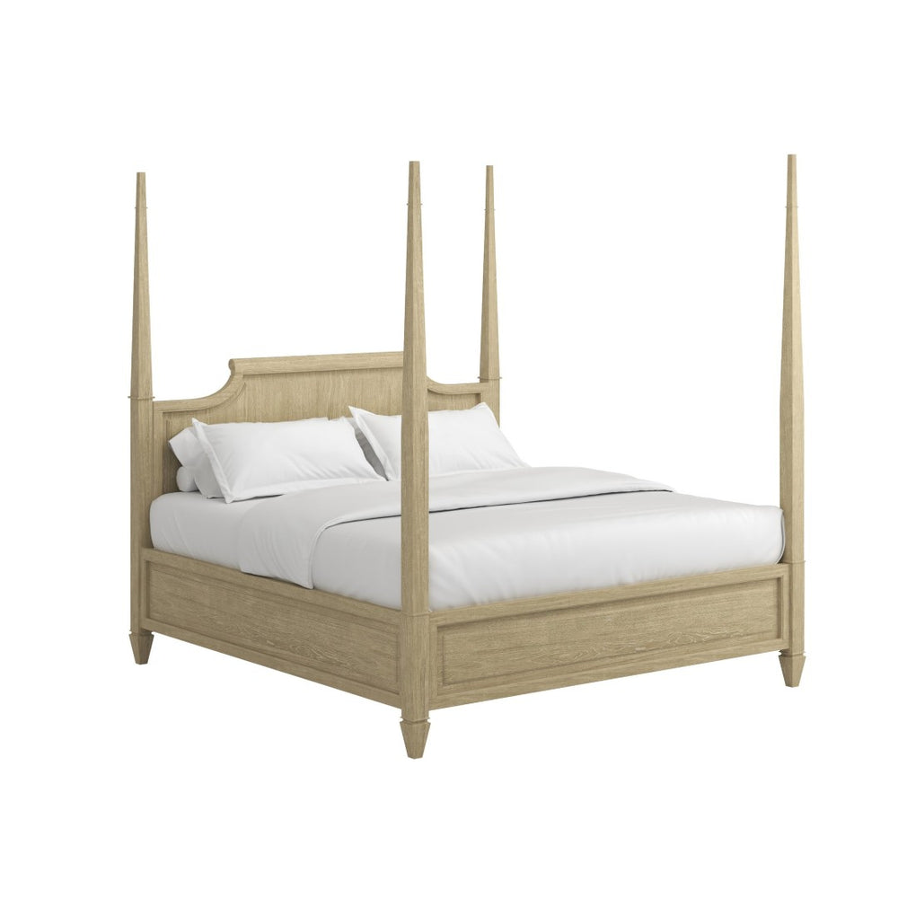 A.R.T. Furniture Eave King Bed with Arched Headboard - Elegant Minimalist Design in Light-Toned Wood Finish 436136-1825HB