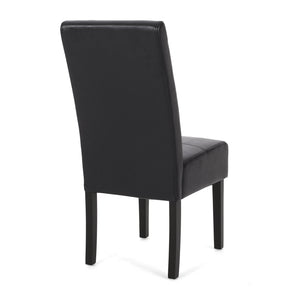English Elm Pertica Upholstered Dining Chair Set of 2 with T-stitch Detail for Modern 38541.00PUMDNT