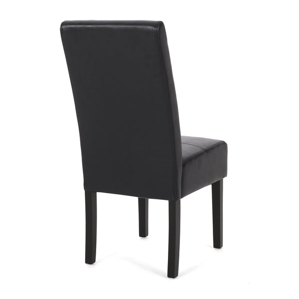 English Elm Pertica Upholstered Dining Chair Set of 2 with T-stitch Detail for Modern 38541.00PUMDNT