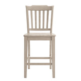 Homelegance By Top-Line Juliette Slat Back Wood Counter Height Chairs (Set of 2) White Rubberwood