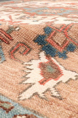 Pasargad Home Serapi Hand-Knotted Area Rug in Ivory/Rust – Luxurious 100% Wool for Timeless Elegance