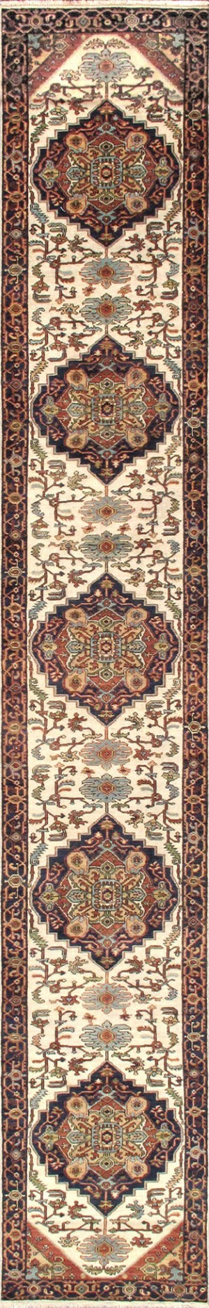 Pasargad Home Serapi Collection Hand-knotted Wool Area Rug In Elegant Rustic Earth Tones   Ph-3 3x24