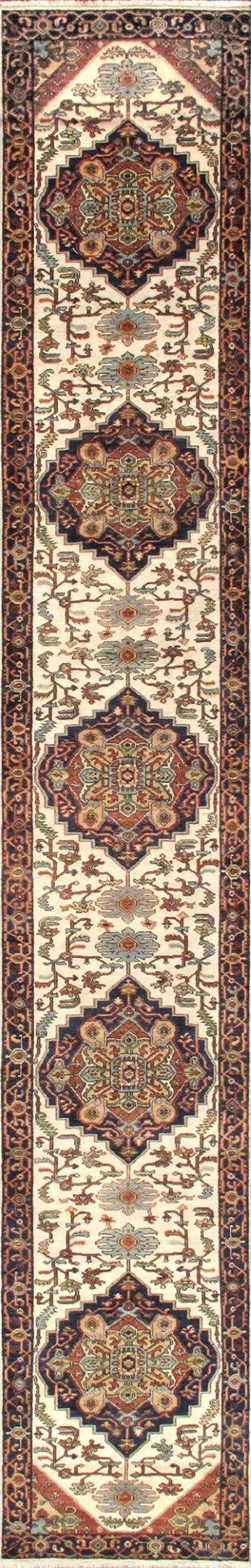 Pasargad Home Serapi Collection Hand-knotted Wool Area Rug In Elegant Rustic Earth Tones   Ph-3 3x24