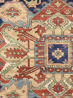 Pasargad Home Serapi Collection Hand-knotted Wool Area Rug In Elegant Rustic Earth Tones   Ph-3 12x15