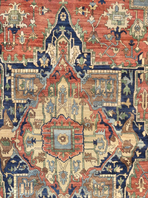 Pasargad Home Serapi Collection Hand-knotted Wool Area Rug In Elegant Rustic Earth Tones   Ph-6 12x15