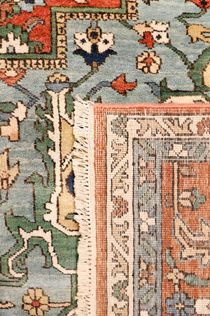 Pasargad Home Serapi Hand-Knotted 100% Wool Area Rug with Rustic Charm for Timeless Elegance