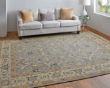 Feizy Rugs Corbitt Wool Hand Knotted Classic Rug Gray/Gold 2'-6" x 10'