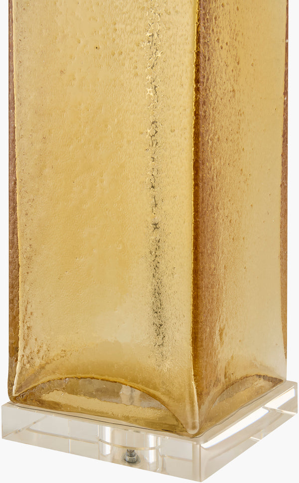 Surya Pahia 35" Accent Table Lamp - Stunning Hand-painted Glass, Luxurious Crystal Base & Stylish Shade Body, Yellow,Base, White,Shade, White,Finial, Metallic ,Gold,Harp, Metallic ,Gold,Cord, Translucent Glass,Crystal,Linen,Polyester,Iron Pha-001