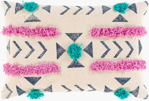 Surya Phoebe 16"L X 24"W Elegant Lumbar Pillow - Global Inspired Design For Chic Home Decor & Comfort Purple Cotton,Cotton Phb001-1624p