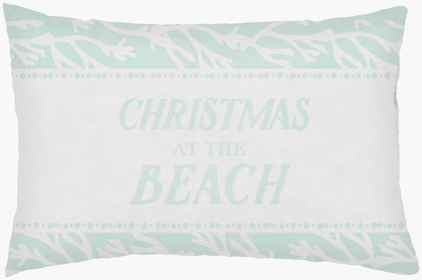 Livabliss Sea-sons Greetings Coastal Woven Lumbar Pillow Textured Polyester Beach House Accent PHDGR001-1424