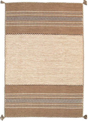 Pasargad Home Kilim Collection Hand-woven Area Rug - Elegant Design For A Stylish Home Update   Phe-5 Ivory 5x8