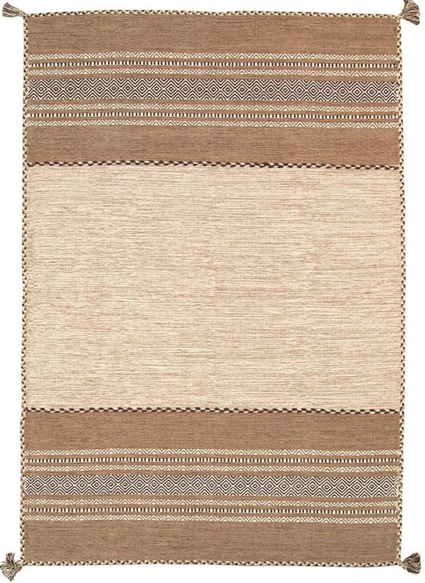 Pasargad Home Kilim Collection Hand-woven Area Rug - Elegant Design For A Stylish Home Update   Phe-5 Ivory 5x8