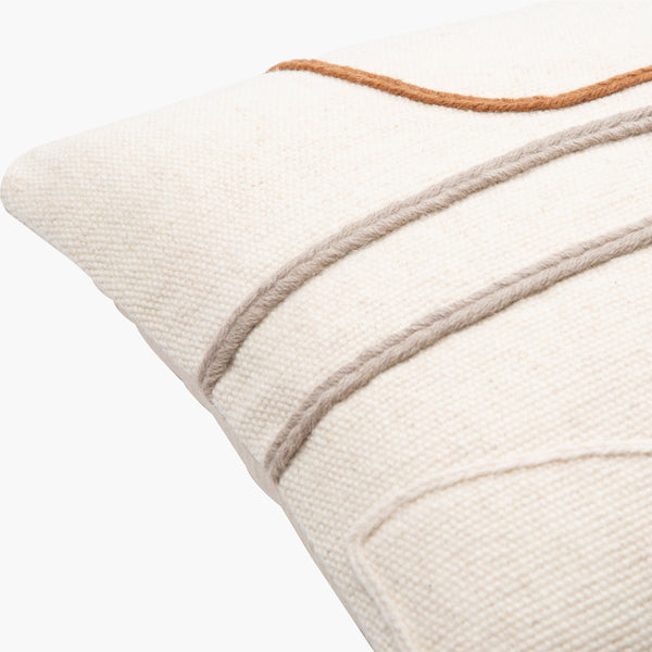 Surya Philip Hand Woven 18"X18" Accent Pillow Cover - Modern Cotton-wool Blend For Chic Home Decor Cream Wool,Cotton Phi001-1818d