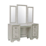 Camila 7 Drawer Vanity White with Cream Finish P269134S Pulaski Furniture