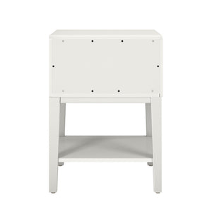 Homelegance By Top-Line Labron 1-Drawer Side Table White Wood