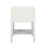 Homelegance By Top-Line Labron 1-Drawer Side Table White Wood