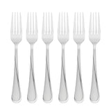 Cambridge Gravity Sand 6-Piece Dinner Fork Set, 18/0 Stainless Steel, Dishwasher Safe