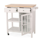 Christopher Knight Home® - Noble House - Byway Contemporary Kitchen Cart with Wheels