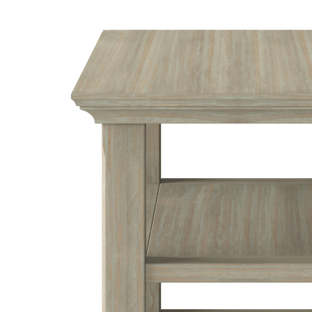 English Elm Acadian Solid Wood Narrow Side Table In Distressed Grey - Stylish, Versatile Storage For Any Space B136P159697