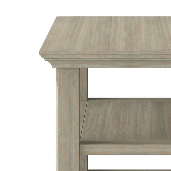English Elm Acadian Solid Wood Narrow Side Table In Distressed Grey - Stylish, Versatile Storage For Any Space B136P159697