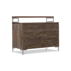 Bernhardt Bernhardt Haines Nightstand — Distressed Pine & Gray Mist Steel, 2-Drawer Rustic-Modern Storage For Transitional Bedrooms 303229B