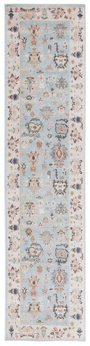 Safavieh Phoenix 562 Power Loomed Transitonal Rug Light Blue / Ivory Grey 9' x 12'