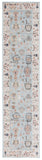 Safavieh Phoenix 562 Power Loomed Transitonal Rug Light Blue / Ivory Grey 9' x 12'