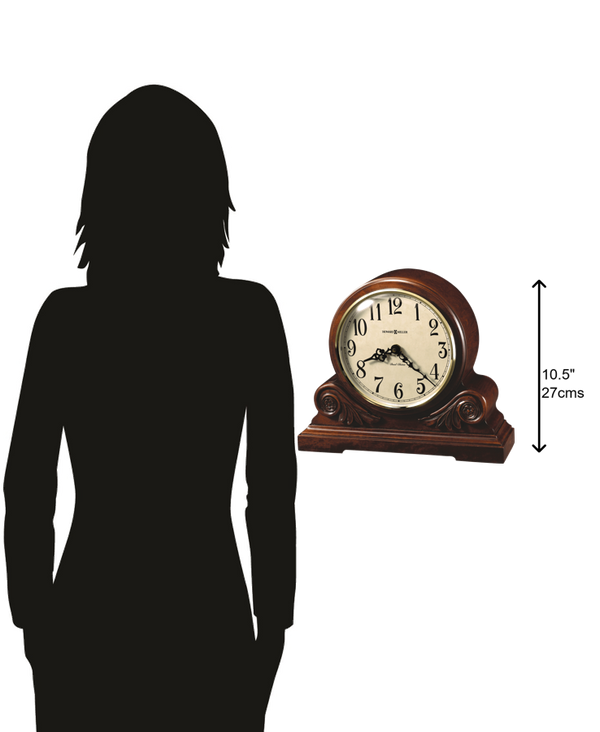 Hekman Furniture 635138 Desiree Mantel Clock - Elegant Americana Cherry Finish With Dual-chime Movement & Classic Design Americana Cherry Desiree Mantel Clock 635138