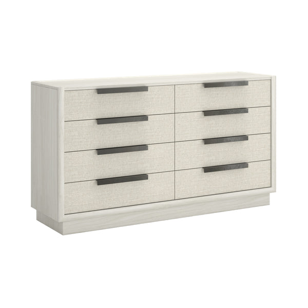 A.R.T. Furniture Cotiere Dresser - Mid-century Modern Design With 8 Soft-close Drawers & Cedar Lining For Storage Linen Parawood Solids,Mixed Split Cathedral And Quarter White Oak Veneers,Fabric 299131-2349