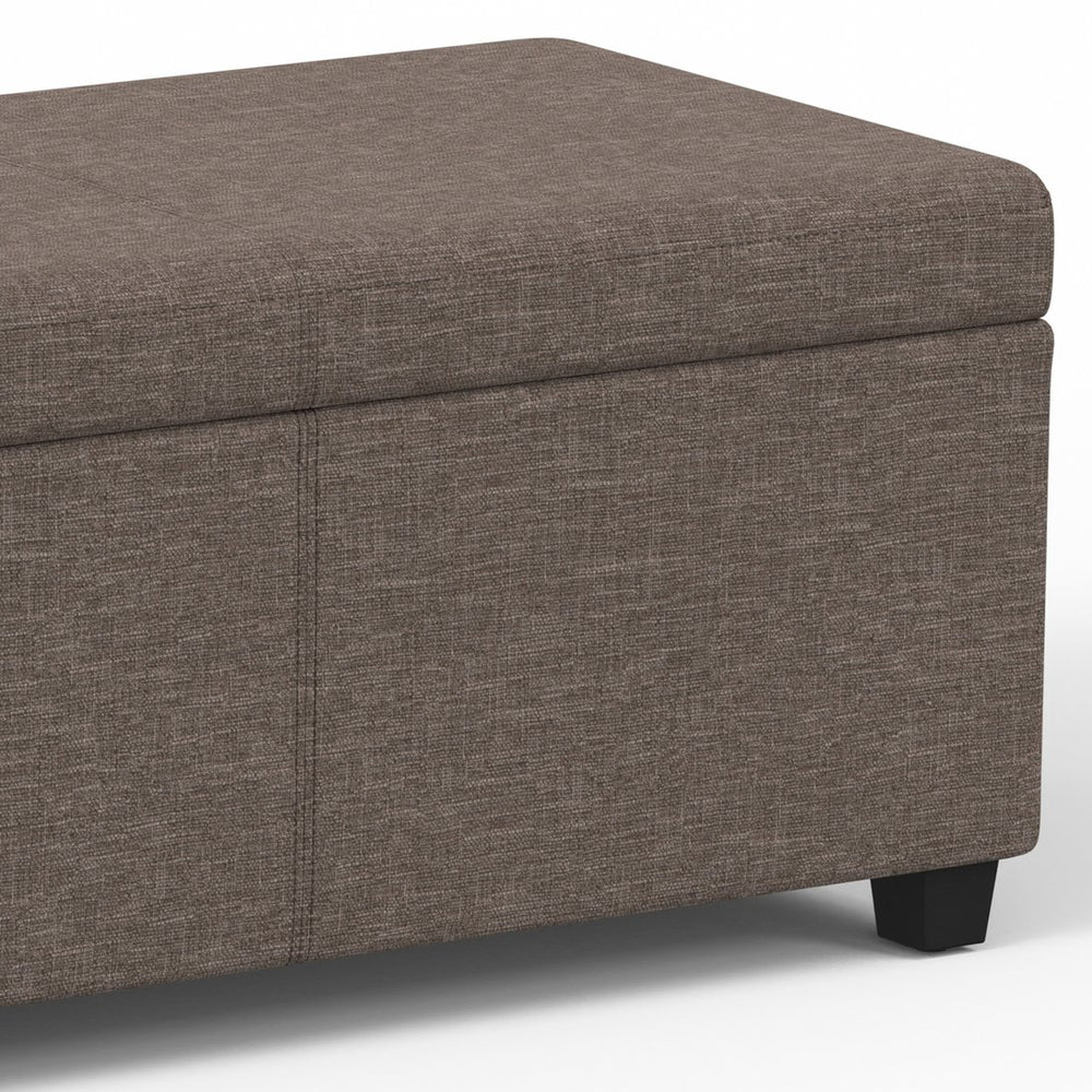 English Elm Avalon Extra Large Storage Ottoman Bench - Stylish Fawn Brown Fabric For Versatile Home Use B136P158652