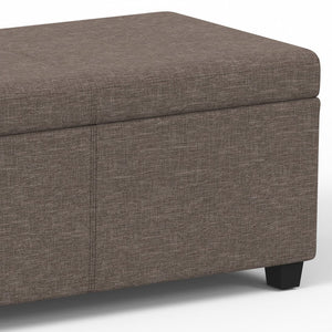 English Elm Avalon Extra Large Storage Ottoman Bench - Stylish Fawn Brown Fabric For Versatile Home Use B136P158652