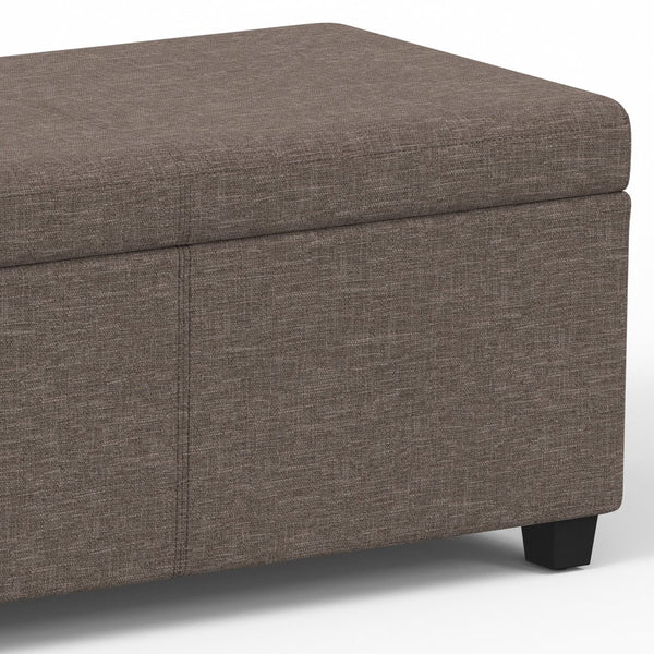 English Elm Avalon Extra Large Storage Ottoman Bench - Stylish Fawn Brown Fabric For Versatile Home Use B136P158652