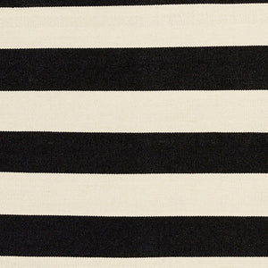 Livabliss Picnic Hand-woven Pvc Outdoor Flatweave Rug for Patios Decks and Backyard Spaces Black, Cream 2' x 3' PIC4005-23