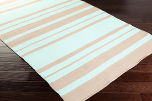 Surya Picnic 2' X 3' Handmade Durable Pvc Rug – Modern Decor, Effortlessly Charming & Easy To Clean! Seafoam Pvc Pic4006-23