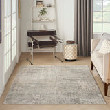 Nourison Concerto CNC03 Machine Made Power-loomed Borderless Design Indoor Only Contemporary Rustic Rug Beige Grey, Beige Grey 80% Polypropylene,20% Polyester 99446748881