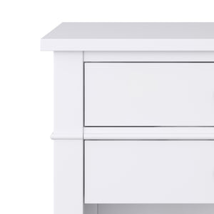 English Elm Carlton Handcrafted White Bedside Table With Storage - Stylish Nightstand For Any Room Décor B136P158575