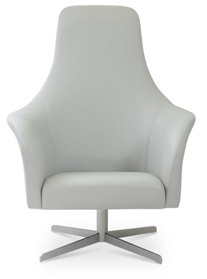 Soho Concept Lotus Dining Chair - Lightweight Carbon Steel Frame With Stylish Regenerated Bonded Leather Upholstery Light Grey  Soho-concept-dining-chair-12369