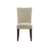 Homelegance By Top-Line Harmonn Upholstered Parsons Dining Chairs (Set of 2) Cherry Rubberwood