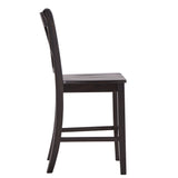 Homelegance By Top-Line Juliette Double X-Back Counter Height Chairs (Set of 2) Black Rubberwood