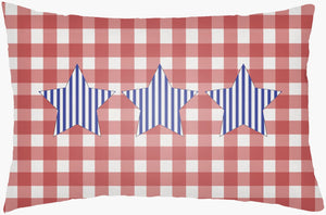 Livabliss Patriotic Woven Lumbar Pillow Rustic Americana Farmhouse Accent for Sofa or Chair PII001-2214