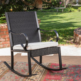 Christopher Knight Home® - Noble House - Harmony Outdoor Wicker Rocking Chair With Cushion