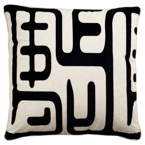 Safavieh Maize Pillow XII23 Beige/Black 60% Linen 40% Cotton/Poly Insert PIL162A-1236