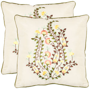 Safavieh Parides Pillow - Set of 2 Creme PIL873A-1818-SET2